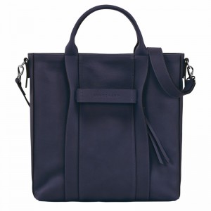 Longchamp 3D L Tote Tassen Dames Donkerblauw Uitverkoop | 20052HCV645