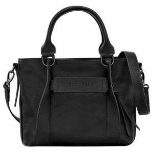 Longchamp 3D S Handtas Dames Zwart Uitverkoop | 10197HCV001