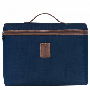 Longchamp Boxford S Aktentas Heren Blauw Uitverkoop | L2182080127