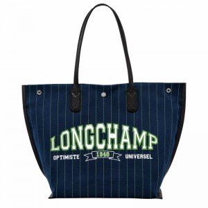 Longchamp Essential Tote Tassen Dames Donkerblauw Uitverkoop | 10090HFD006