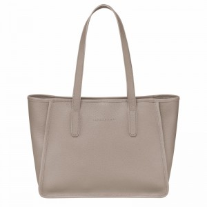 Longchamp Le FOULONNÉ L Tote Tassen Dames Grijs Uitverkoop | 10190021P55