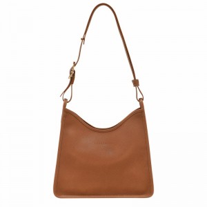 Longchamp Le FOULONNÉ M Hobo Tas Dames Caramel Uitverkoop | 10155021121