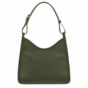 Longchamp Le FOULONNÉ M Hobo Tas Dames Khaki Uitverkoop | 10155021892