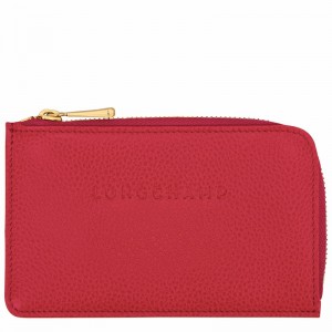 Longchamp Le FOULONNÉ Pasjeshouder Dames Rood Uitverkoop | 30036021C39