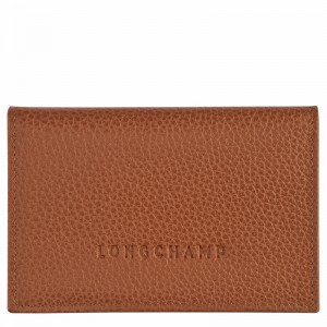 Longchamp Le FOULONNÉ Pasjeshouder Heren Caramel Uitverkoop | L3243021121-