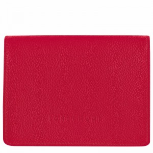 Longchamp Le FOULONNÉ Portefeuille Dames Rood Uitverkoop | 30021021C39