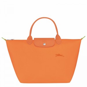 Longchamp Le Pliage Green M Handtas Dames Oranje Uitverkoop | L1623919P54