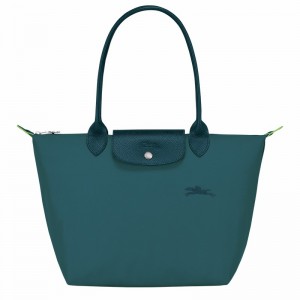 Longchamp Le Pliage Green M Tote Tassen Dames Pauw Uitverkoop | L2605919P89