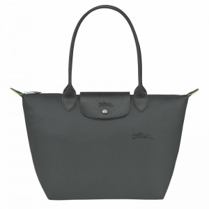 Longchamp Le Pliage Green M Tote Tassen Dames Diepgrijs Uitverkoop | L2605919P66