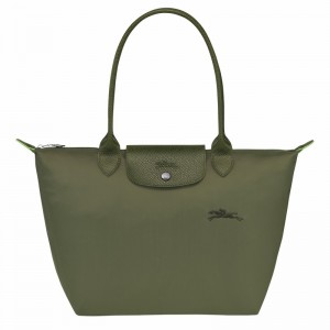 Longchamp Le Pliage Green M Tote Tassen Dames Groen Uitverkoop | L2605919479