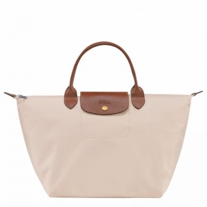 Longchamp Le Pliage Original M Handtas Dames Wit Uitverkoop | L1623089P71