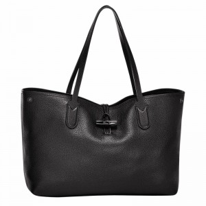 Longchamp Le Roseau Essential L Tote Tassen Dames Zwart Uitverkoop | L2686968001