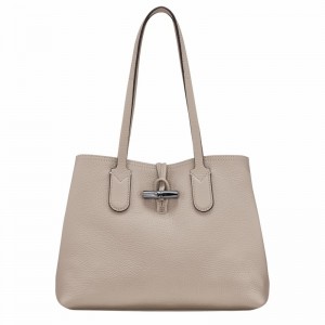 Longchamp Le Roseau Essential M Tote Tassen Dames Grijs Uitverkoop | 10183968266