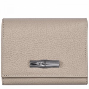 Longchamp Le Roseau Essential Portefeuille Dames Grijs Uitverkoop | 30021968266