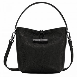 Longchamp Le Roseau Essential XS Buckettas Dames Zwart Uitverkoop | 10159968001