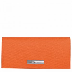 Longchamp Le Roseau Flap Portefeuille Dames Oranje Uitverkoop | L3044HFP017