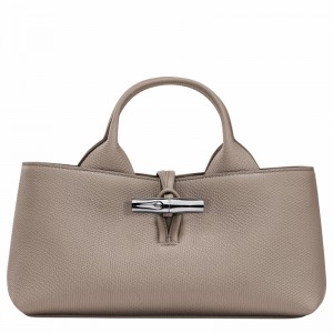 Longchamp Le Roseau S Handtas Dames Grijs Uitverkoop | 10280HFP266