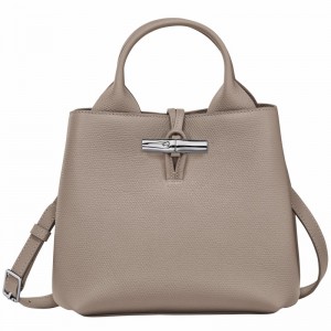 Longchamp Le Roseau S Handtas Dames Grijs Uitverkoop | 10273HFP266