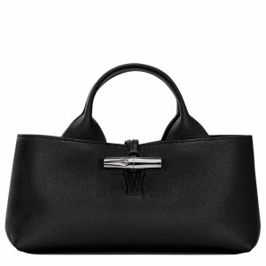 Longchamp Le Roseau S Handtas Dames Zwart Uitverkoop | 10280HFP001