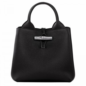 Longchamp Le Roseau S Handtas Dames Zwart Uitverkoop | 10273HFP001