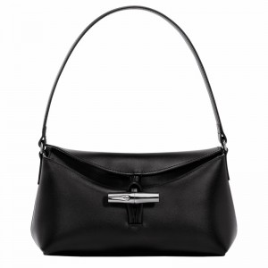 Longchamp Le Roseau S Hobo Tas Dames Zwart Uitverkoop | 10230HCL001