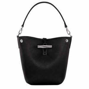 Longchamp Le Roseau XS Buckettas Dames Zwart Uitverkoop | 10279HFP001