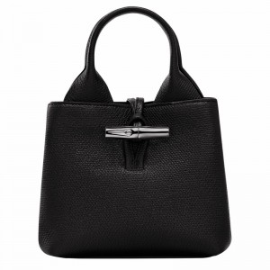 Longchamp Le Roseau XS Handtas Dames Zwart Uitverkoop | 10278HFP001