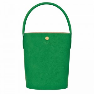 Longchamp ÉPURE S Buckettas Dames Groen Uitverkoop | 10161HYZ129