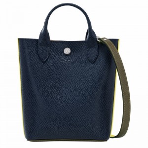 Longchamp ÉPURE XS Tote Tassen Dames Donkerblauw Uitverkoop | 10269HFH006