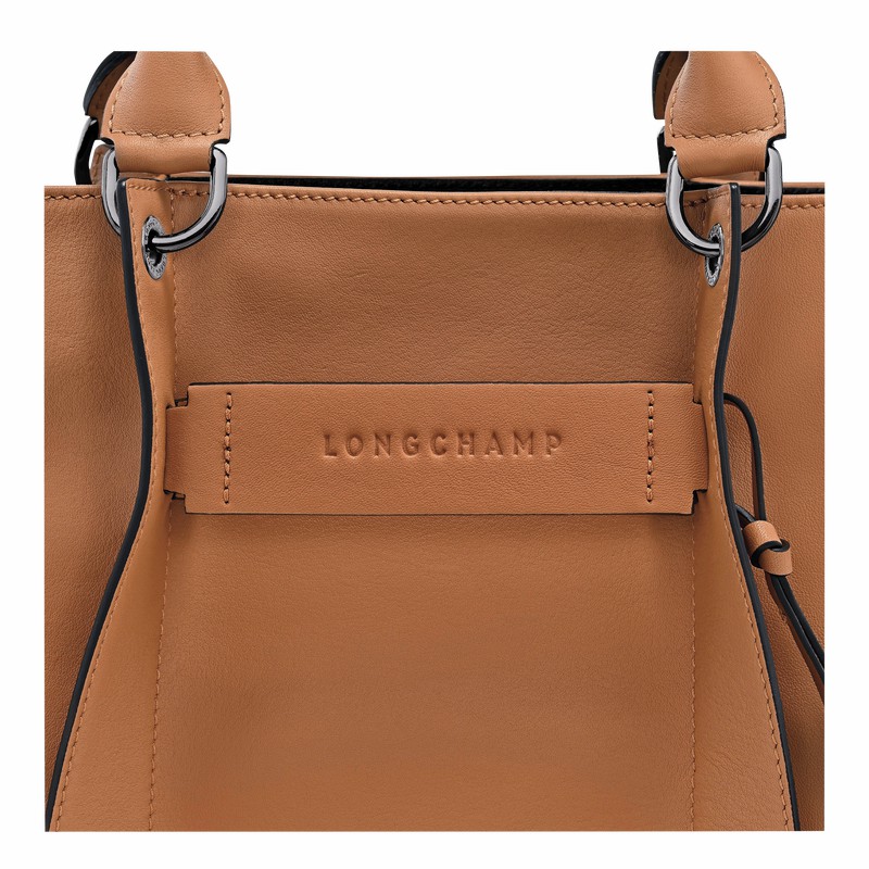 Longchamp 3D L Handtas Dames Beige Uitverkoop | 10198HCV016