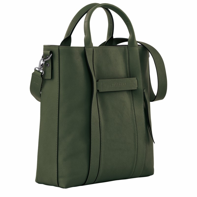 Longchamp 3D L Tote Tassen Dames Khaki Uitverkoop | 20052HCV292