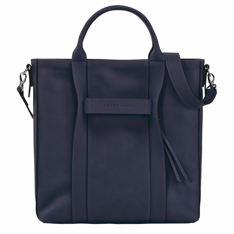 Longchamp 3D L Tote Tassen Heren Donkerblauw Uitverkoop | 20052HCV645-