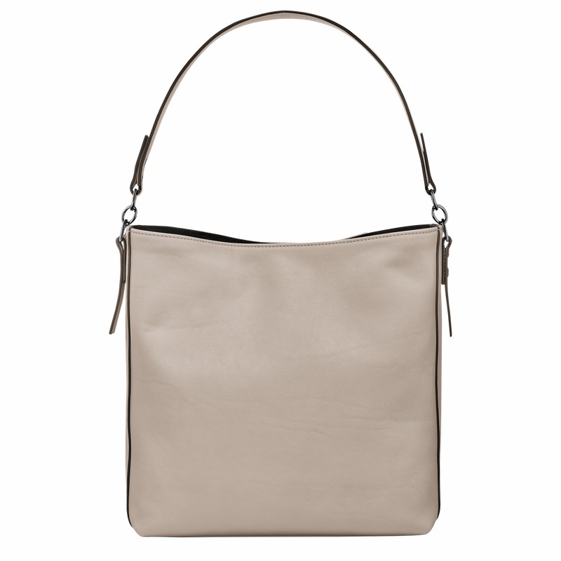 Longchamp 3D M Hobo Tas Dames Grijs Uitverkoop | 10225HCV299