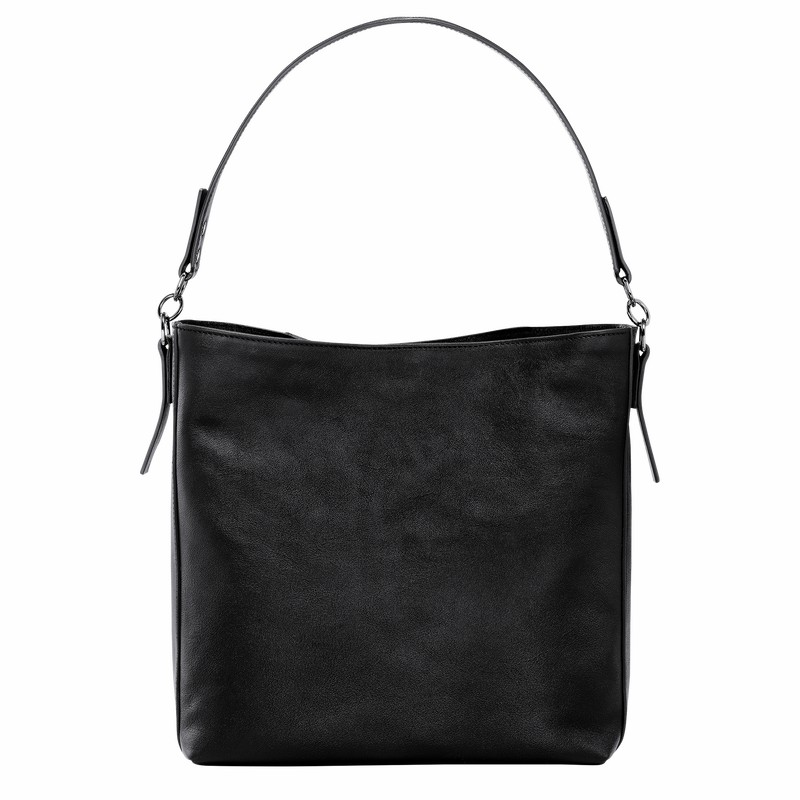 Longchamp 3D M Hobo Tas Dames Zwart Uitverkoop | 10225HCV001