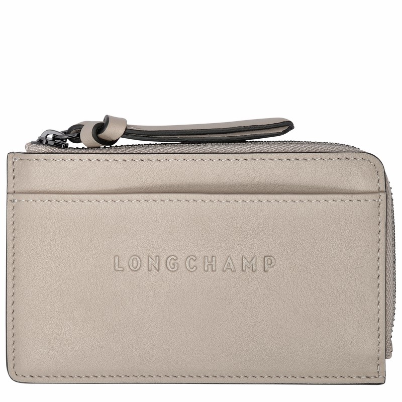 Longchamp 3D Pasjeshouder Dames Grijs Uitverkoop | 30034HCV299