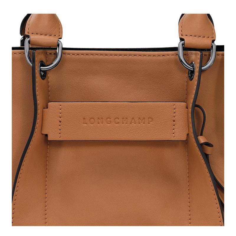 Longchamp 3D S Handtas Dames Beige Uitverkoop | 10197HCV016