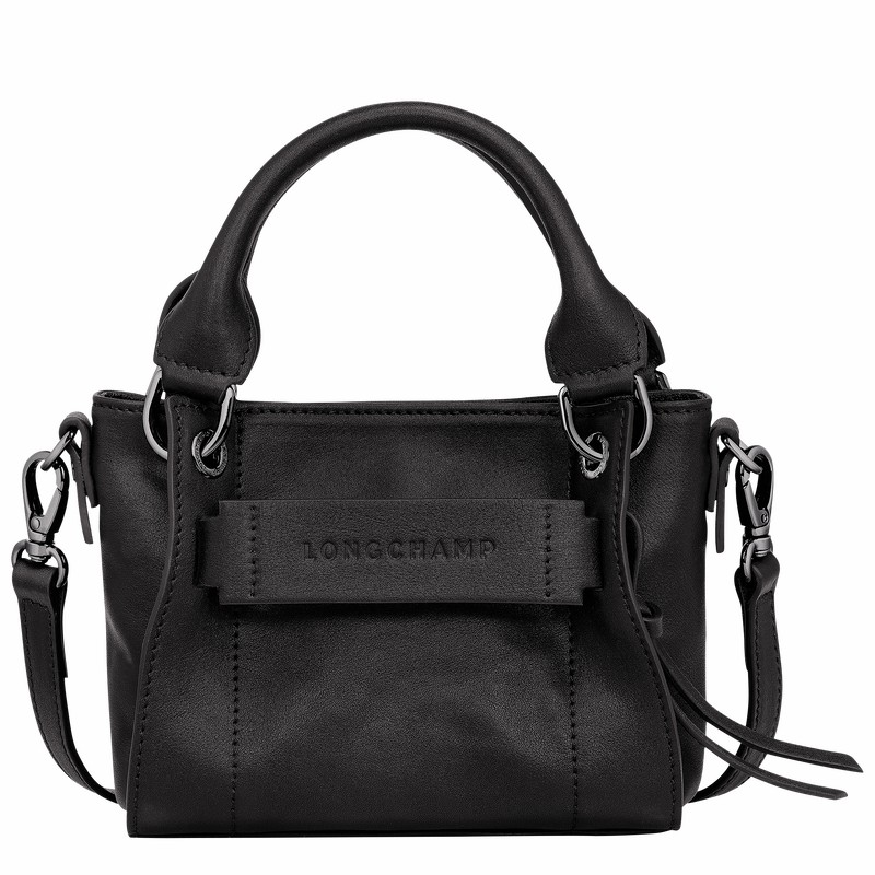 Longchamp 3D XS Handtas Dames Zwart Uitverkoop | 10254HCV001