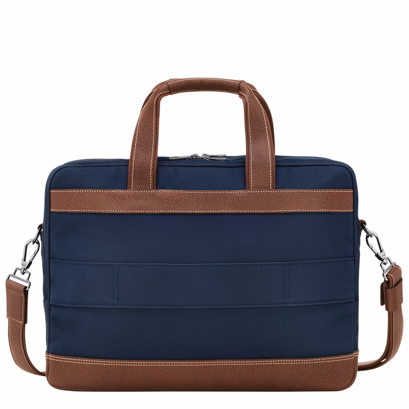 Longchamp Boxford L Aktentas Heren Blauw Uitverkoop | L1487080127