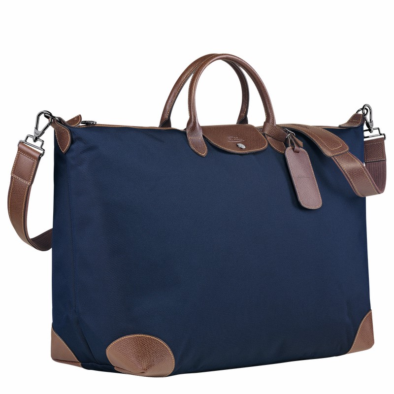 Longchamp Boxford M Reistas Dames Blauw Uitverkoop | L1625080127