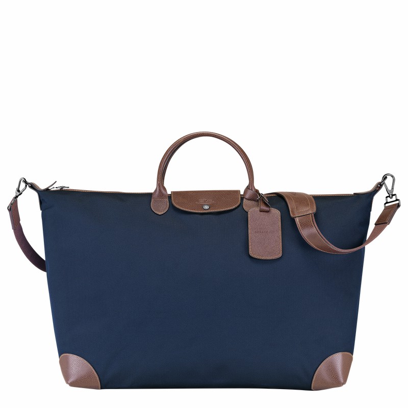 Longchamp Boxford M Reistas Dames Blauw Uitverkoop | L1625080127