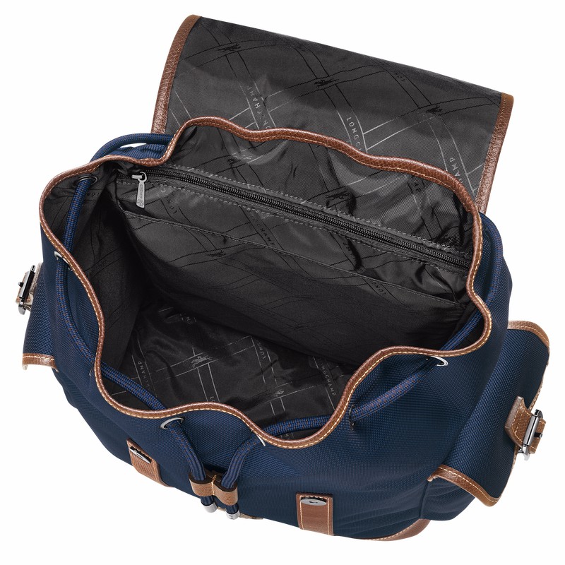 Longchamp Boxford Rugzakken Heren Blauw Uitverkoop | 20035080127