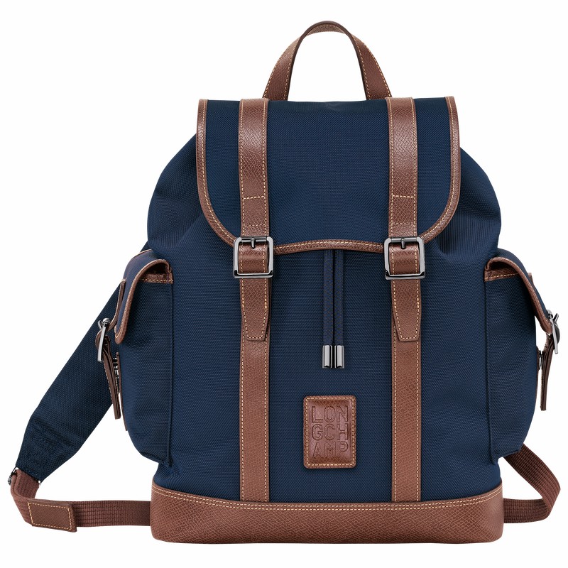 Longchamp Boxford Rugzakken Heren Blauw Uitverkoop | 20035080127