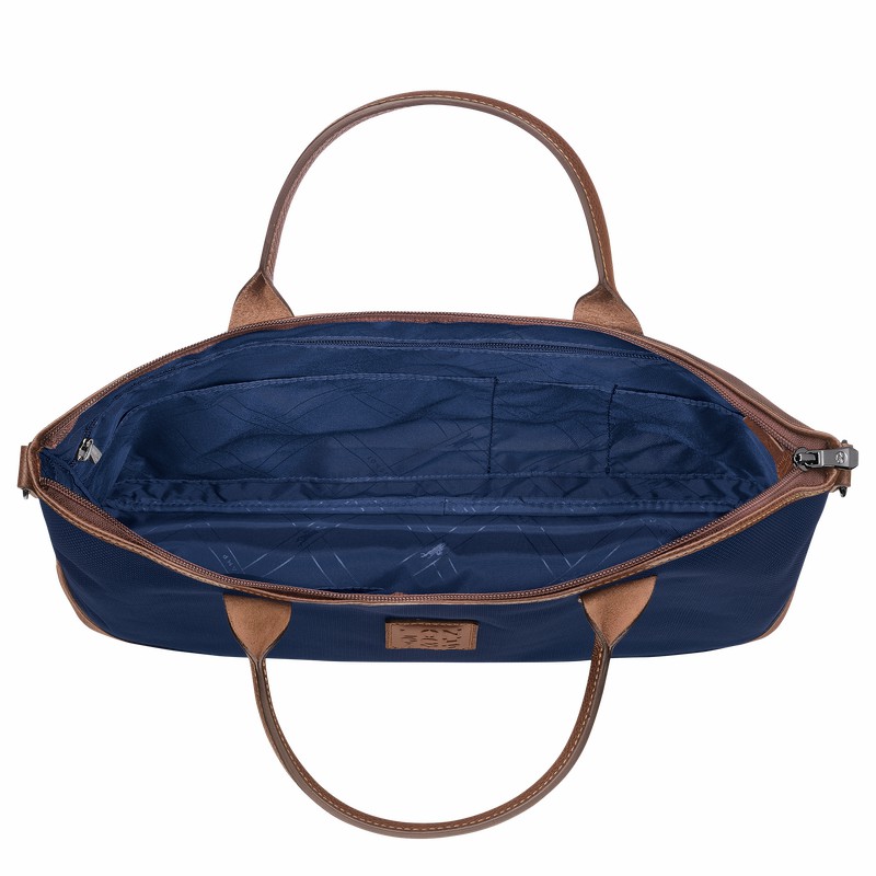 Longchamp Boxford S Aktentas Dames Blauw Uitverkoop | 20032080127