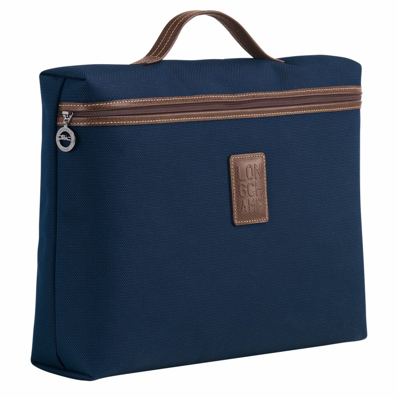 Longchamp Boxford S Aktentas Heren Blauw Uitverkoop | L2182080127