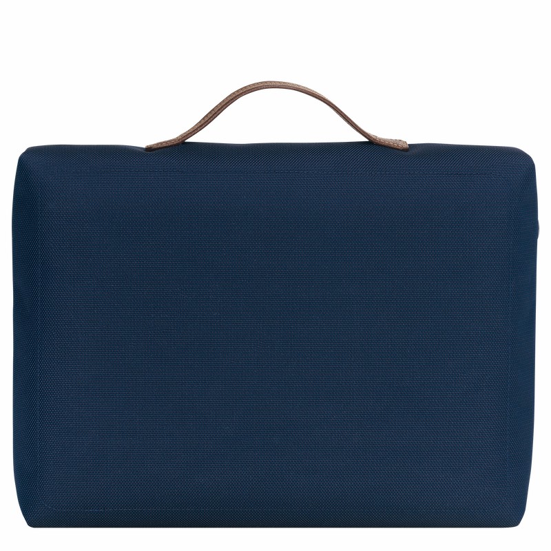 Longchamp Boxford S Aktentas Heren Blauw Uitverkoop | L2182080127