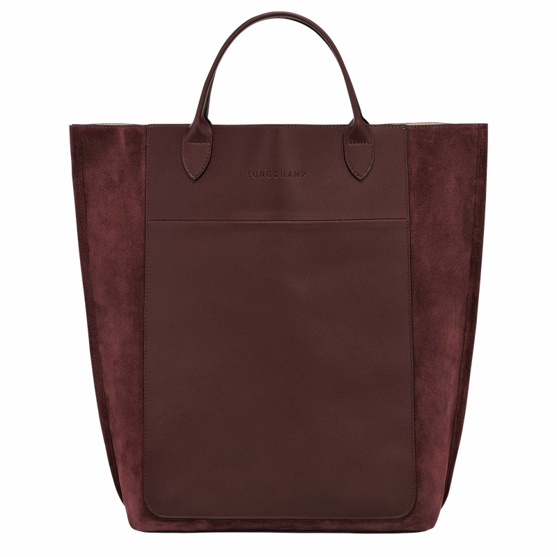 Longchamp Cabas Longchamp M Tote Tassen Dames Bordeaux Uitverkoop | 10277HFO009