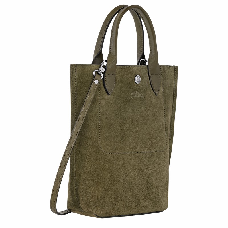 Longchamp Cabas Longchamp XS Tote Tassen Dames Khaki Uitverkoop | 10276HFO292