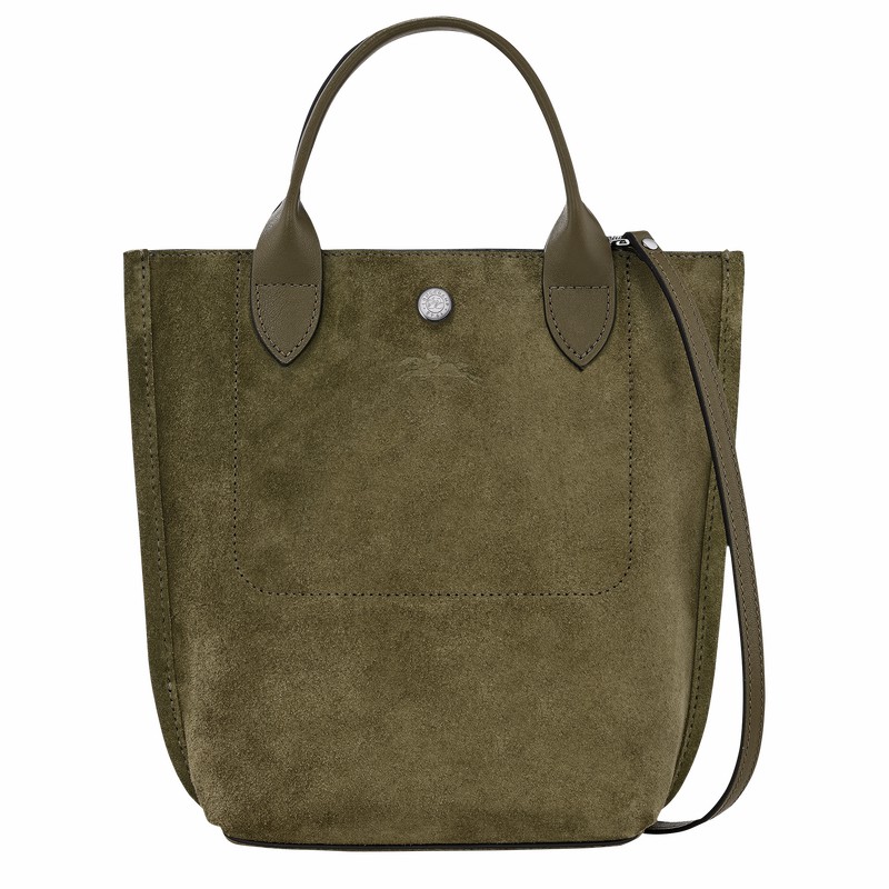 Longchamp Cabas Longchamp XS Tote Tassen Dames Khaki Uitverkoop | 10276HFO292