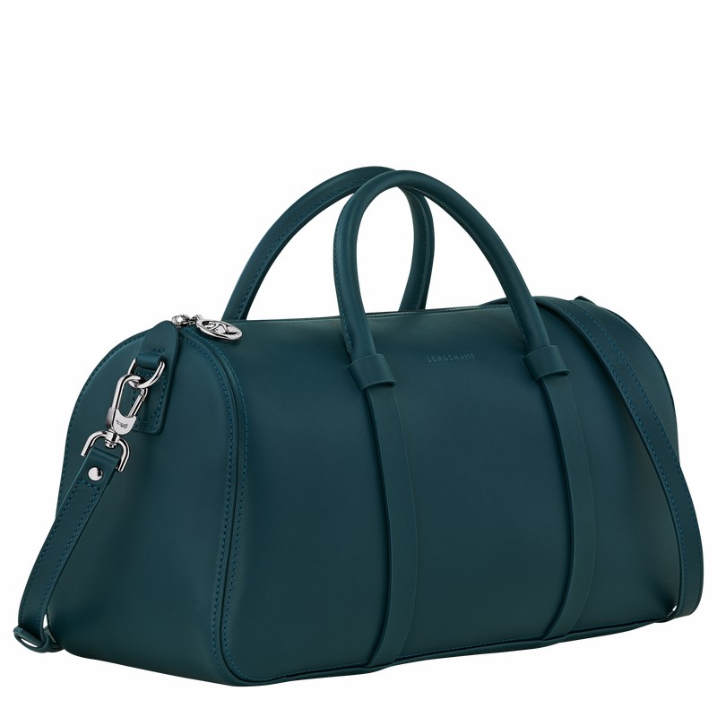 Longchamp Daylong L Handtas Dames Blauw Uitverkoop | 10282HFK806