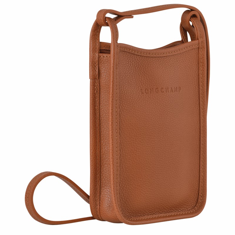 Longchamp Le FOULONNÉ Hoesje Heren Caramel Uitverkoop | 34200021121-